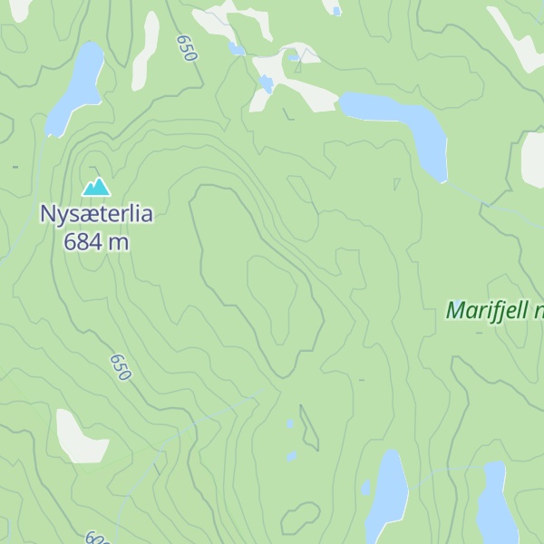 Map of Marifjellhytta