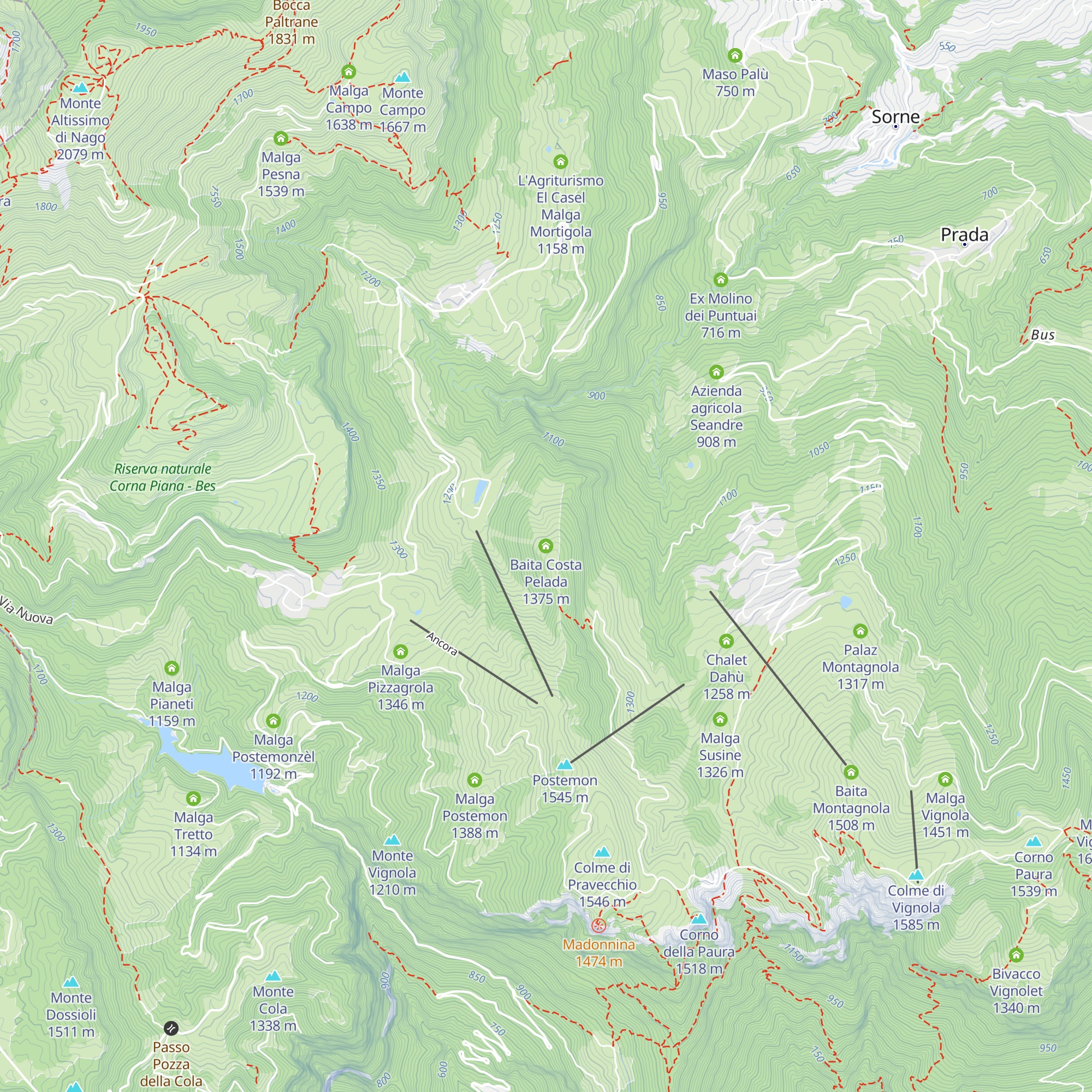 Baita Costa Pelada map