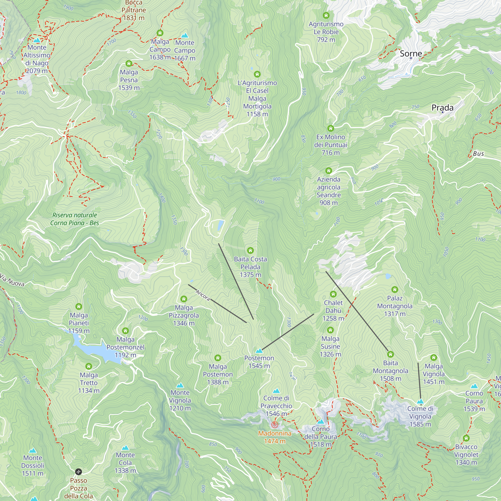 Baita Costa Pelada map