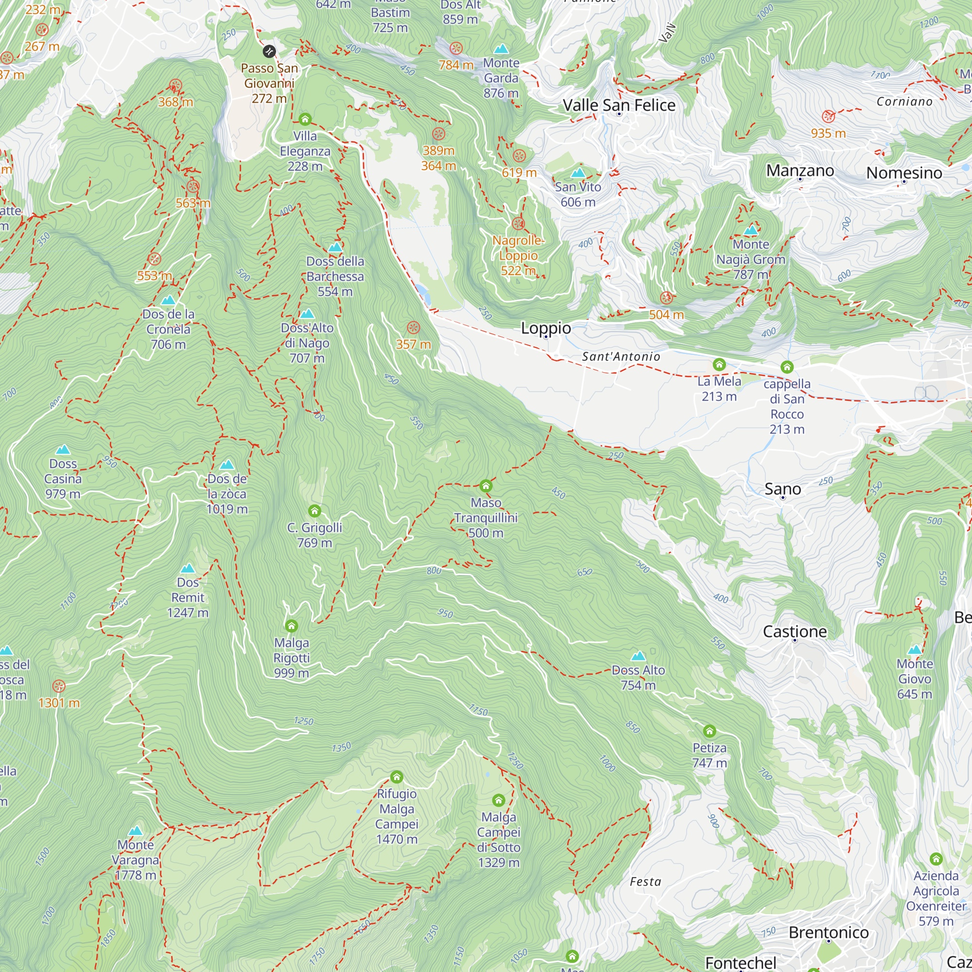 Maso Tranquillini map