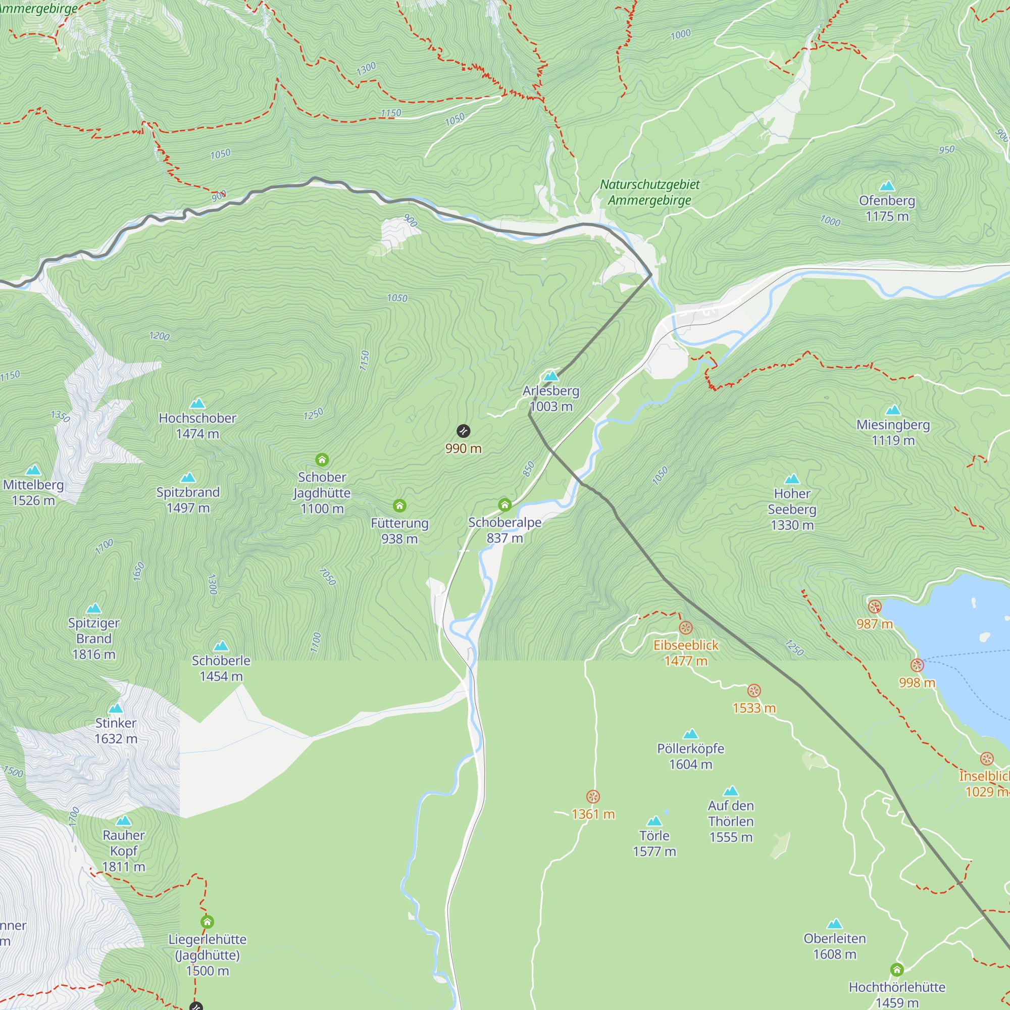 Schoberalpe map