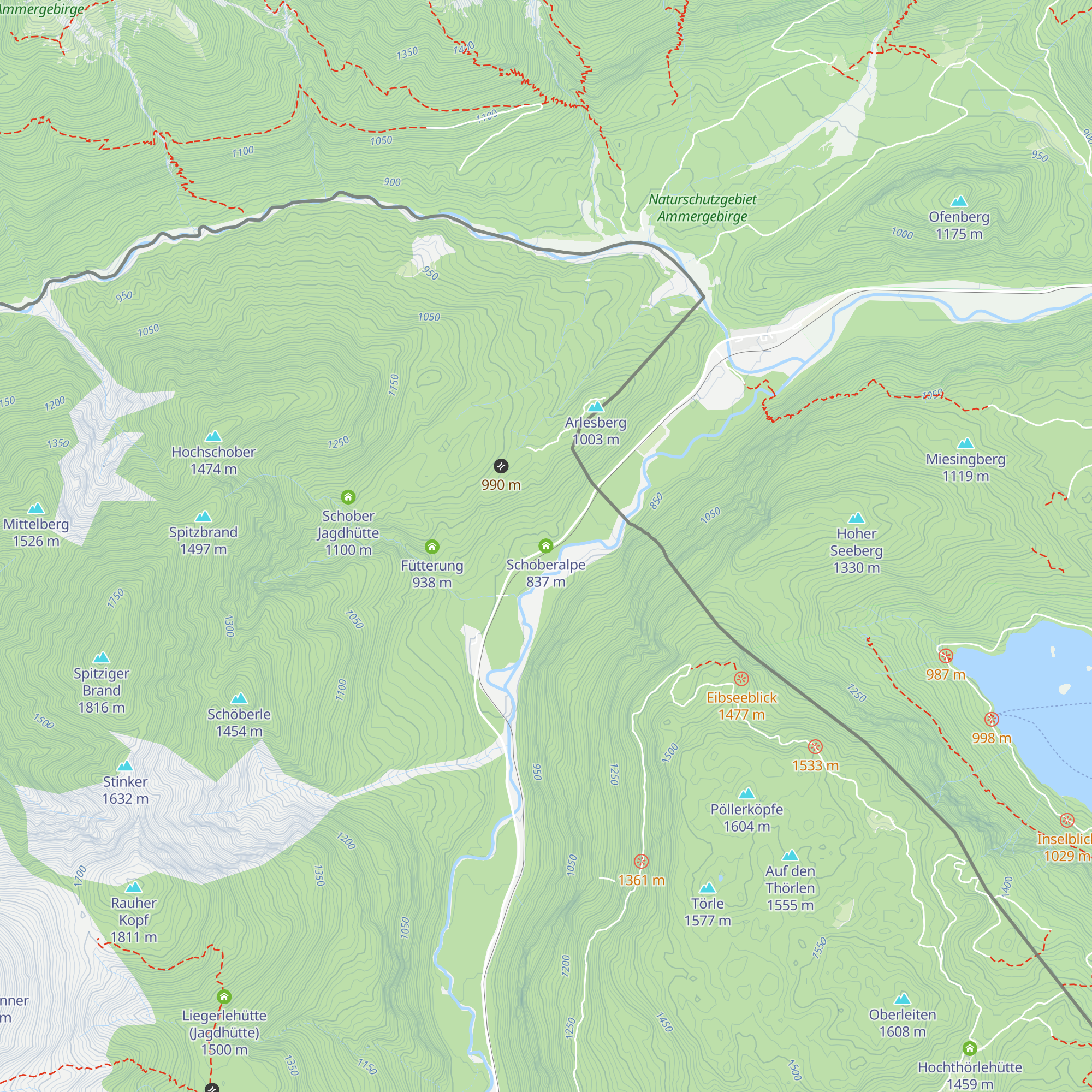 Schoberalpe map