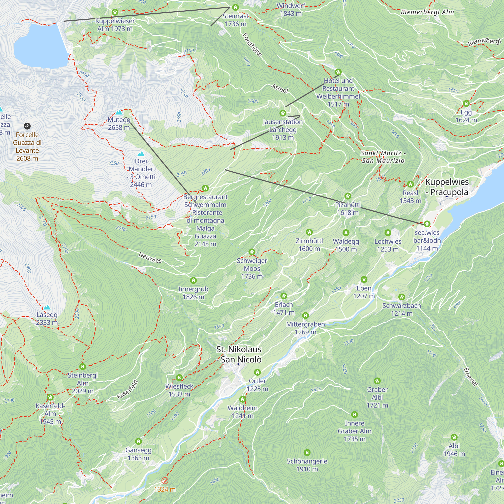 Schweiger Moos map