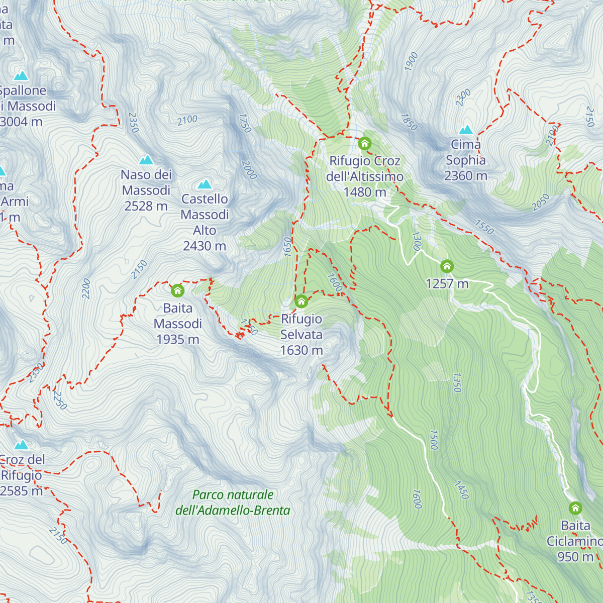 Rifugio Selvata map