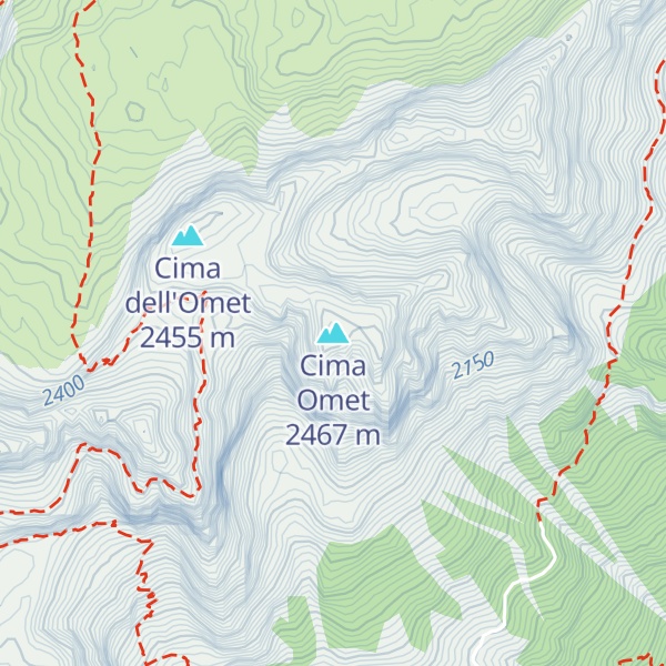 Map of Cima Omet