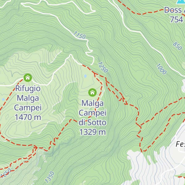 Map of Malga Campei di Sotto