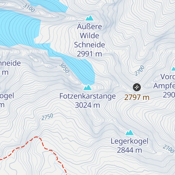 Map of Fotzenkarstange