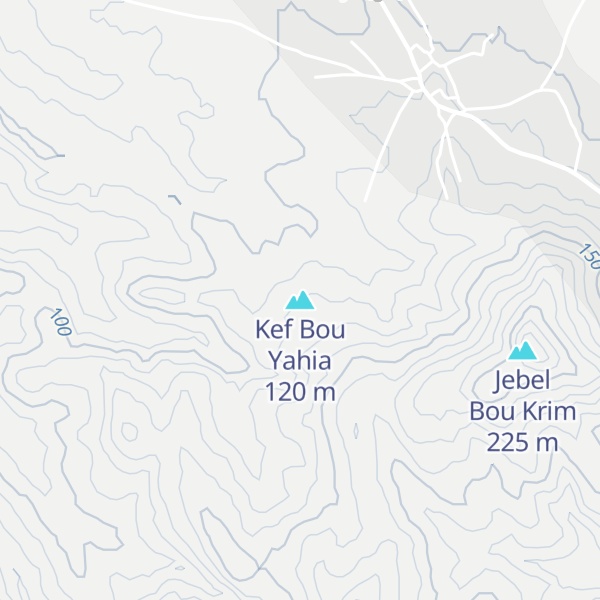 Map of Kef Bou Yahia