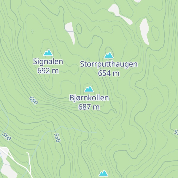 Map of Bjørnkollen