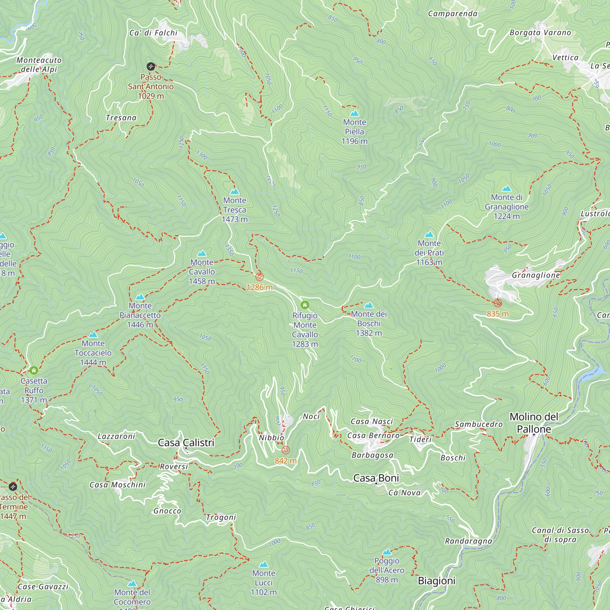 Rifugio Monte Cavallo map