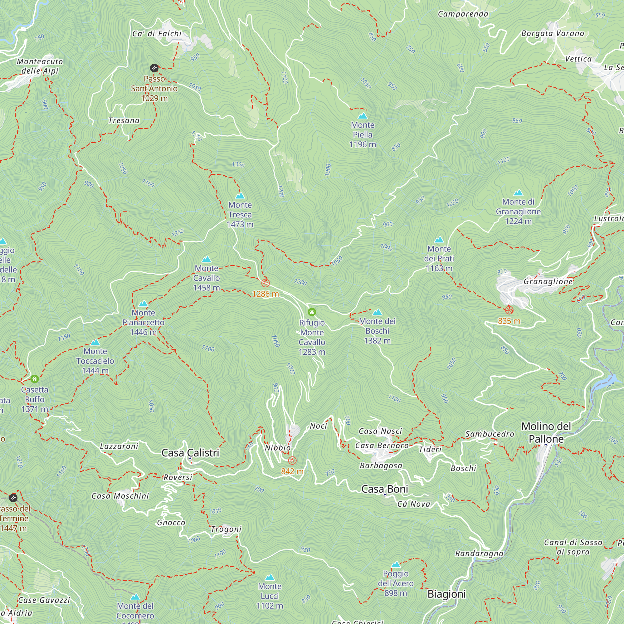 Rifugio Monte Cavallo map