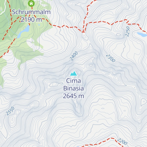 Map of Cima Binasia