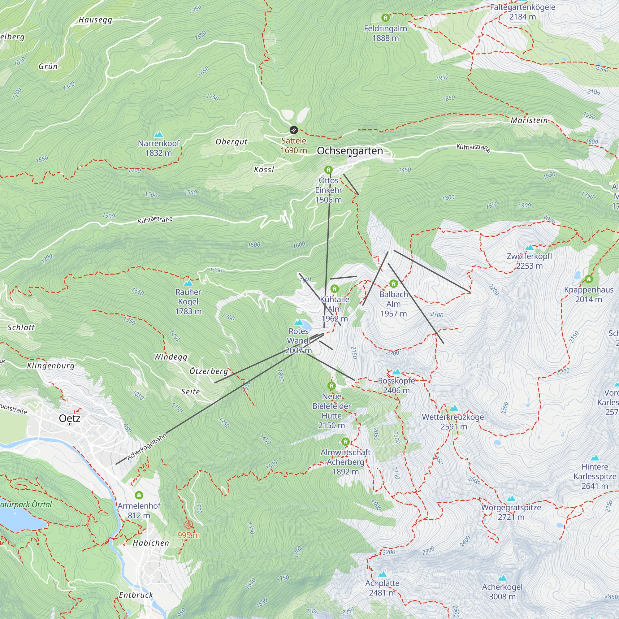 Kühtailealm Almhütte map