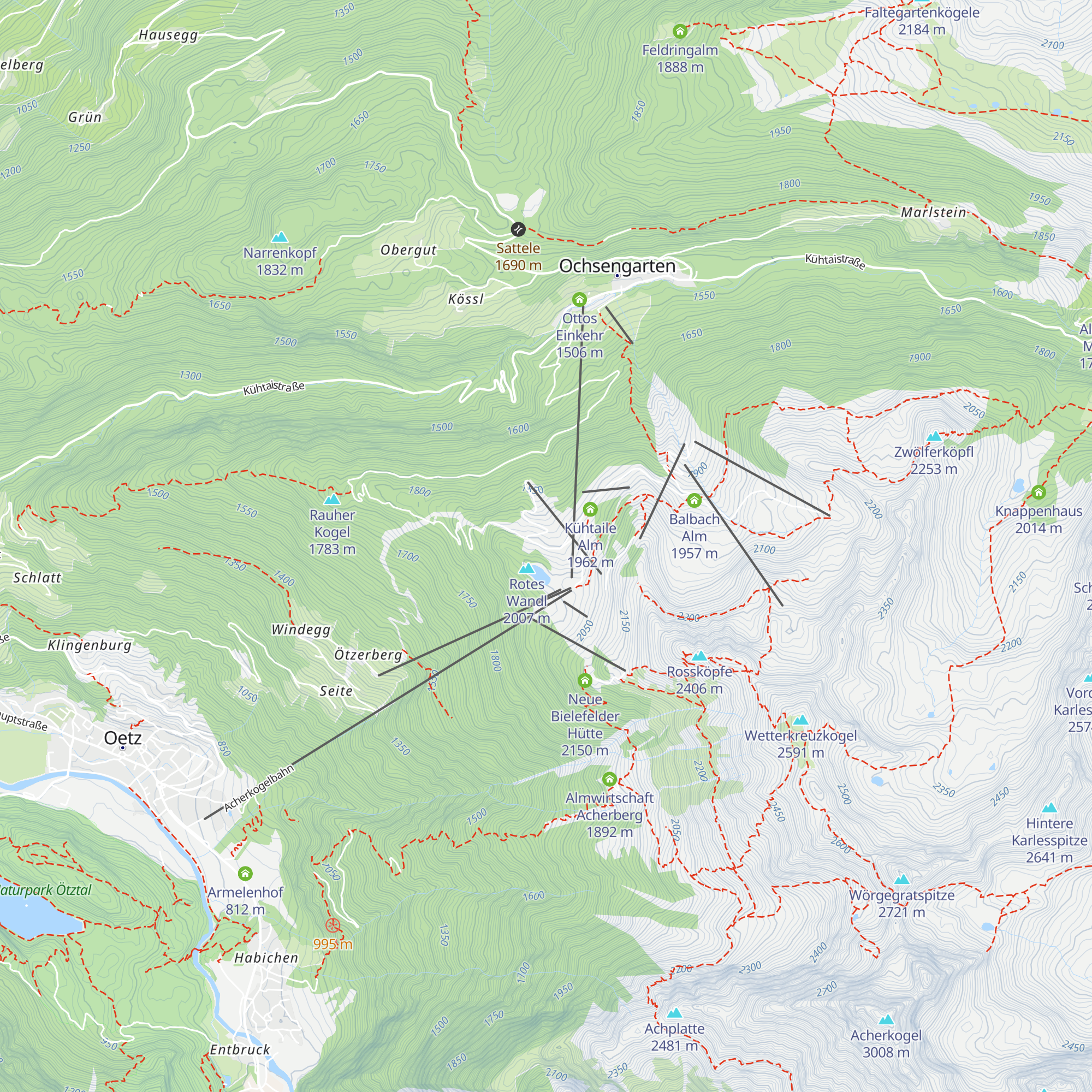 Kühtailealm Almhütte map