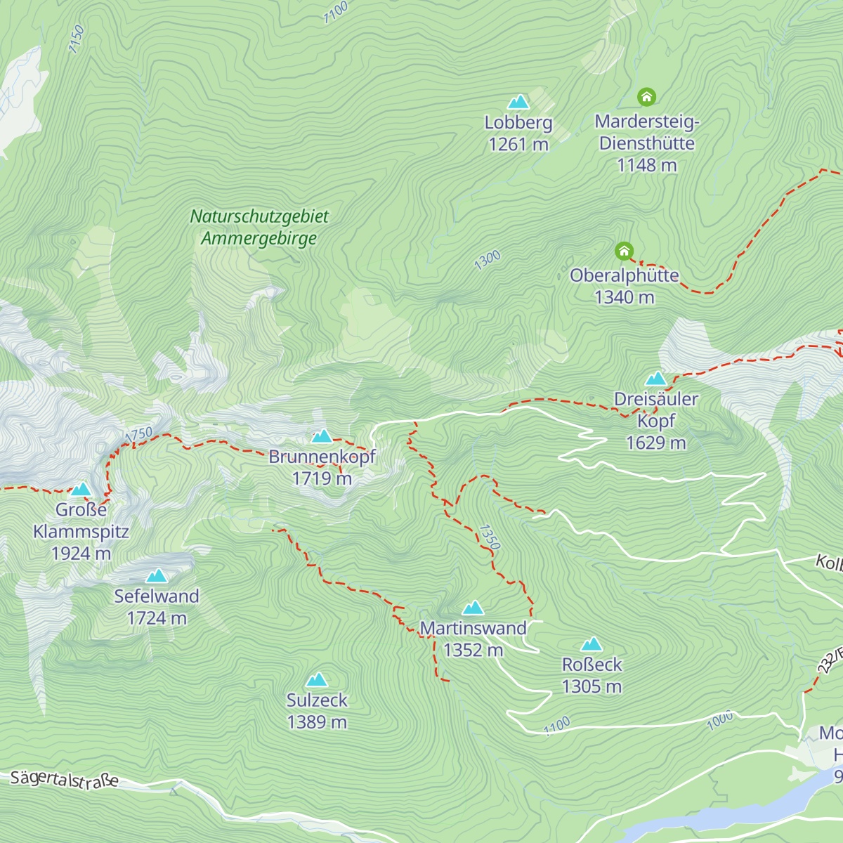 Brunnenkopfhaus Diensthütte map