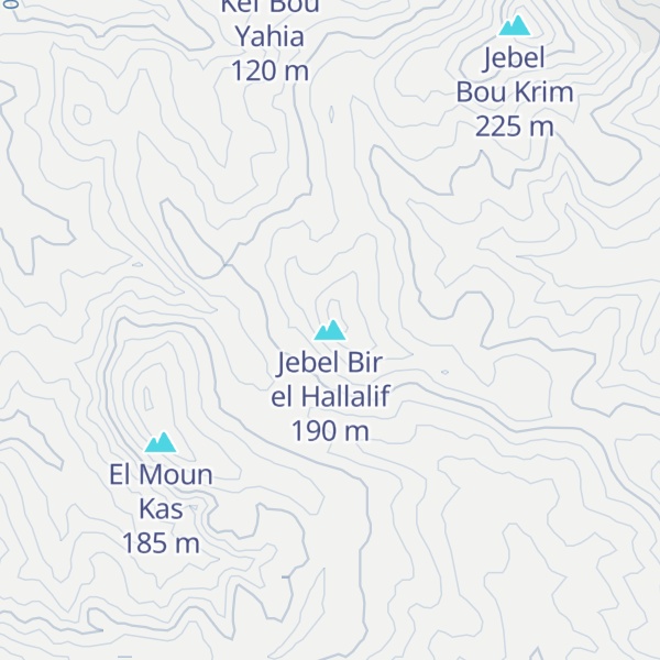 Map of Jebel Bir el Hallalif