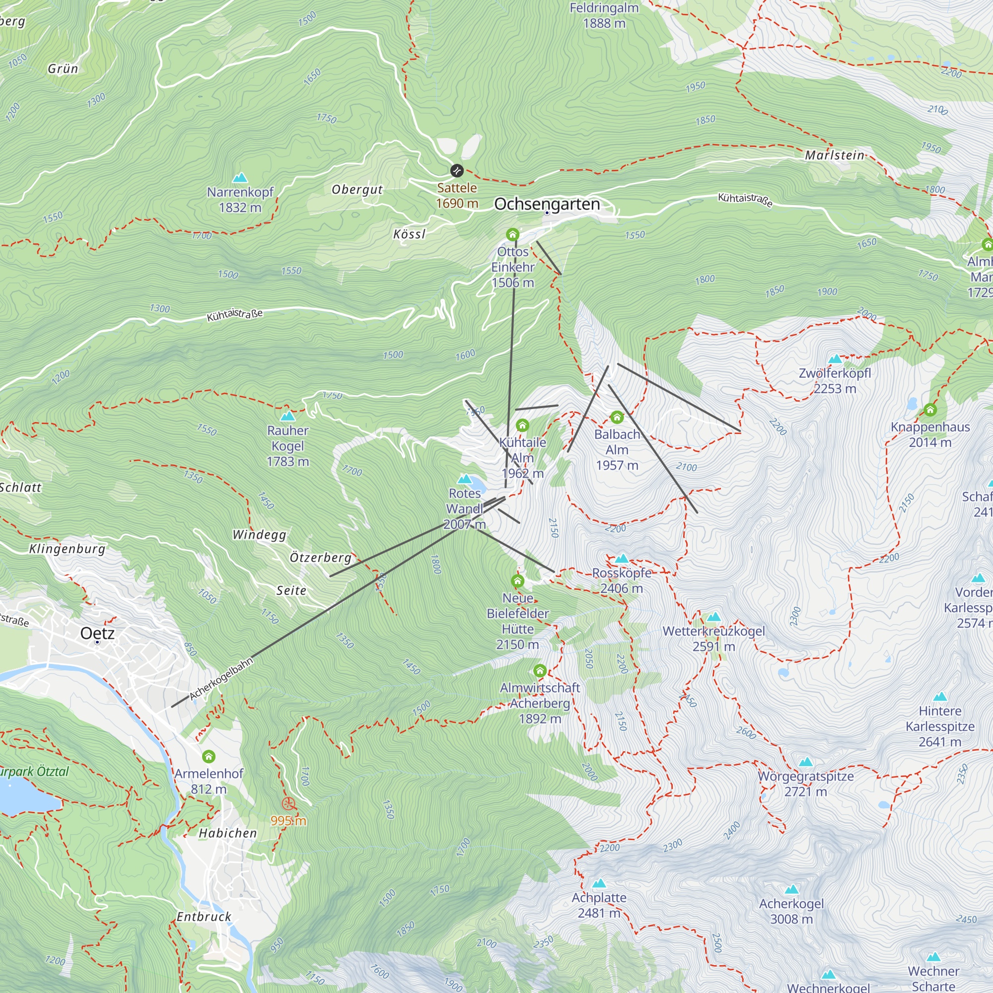 Schirmbar map