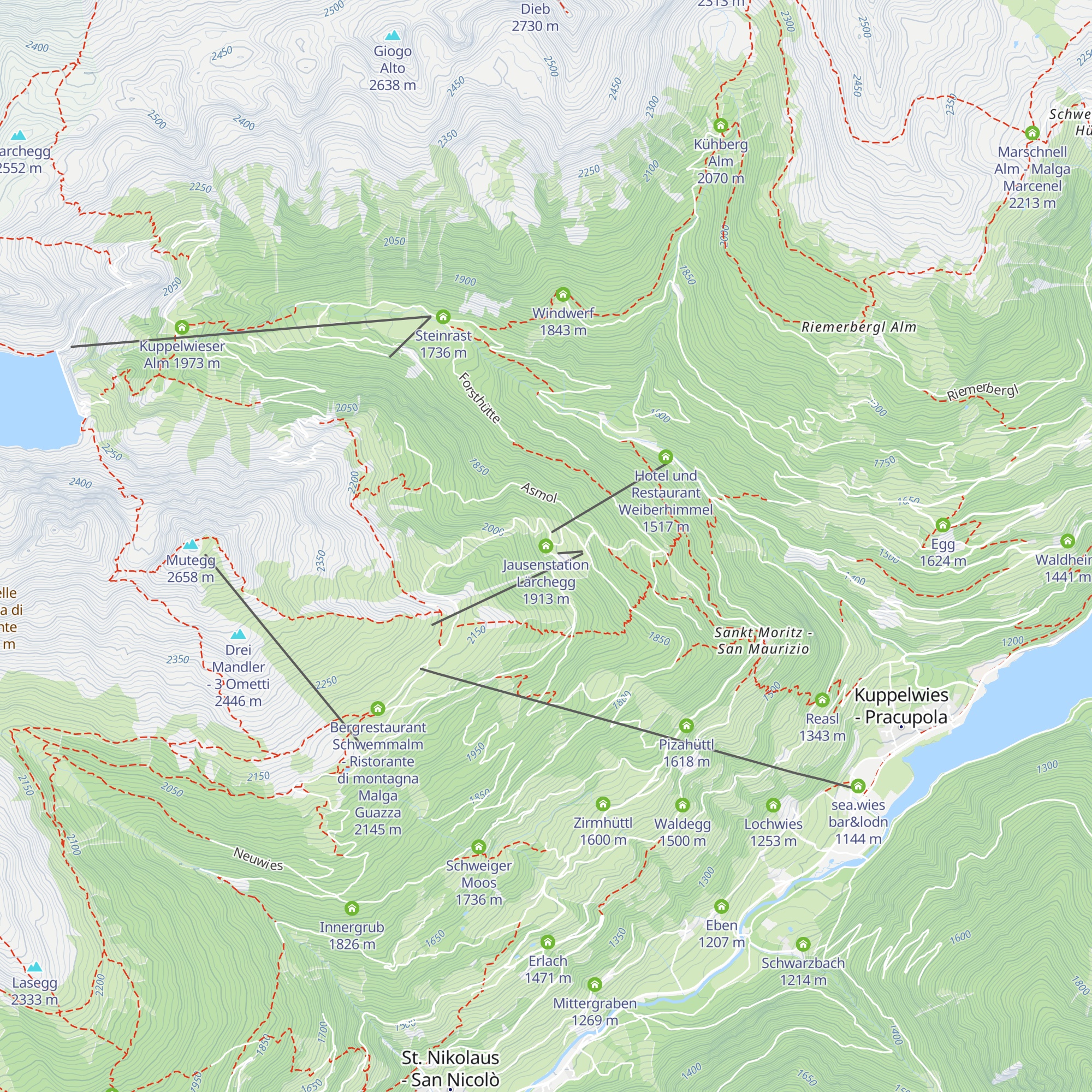Jausenstation Lärchegg map