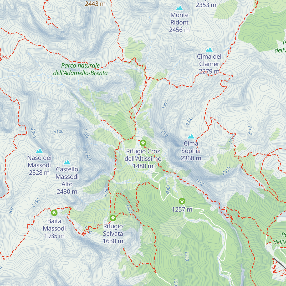 Rifugio Croz dell'Altissimo map