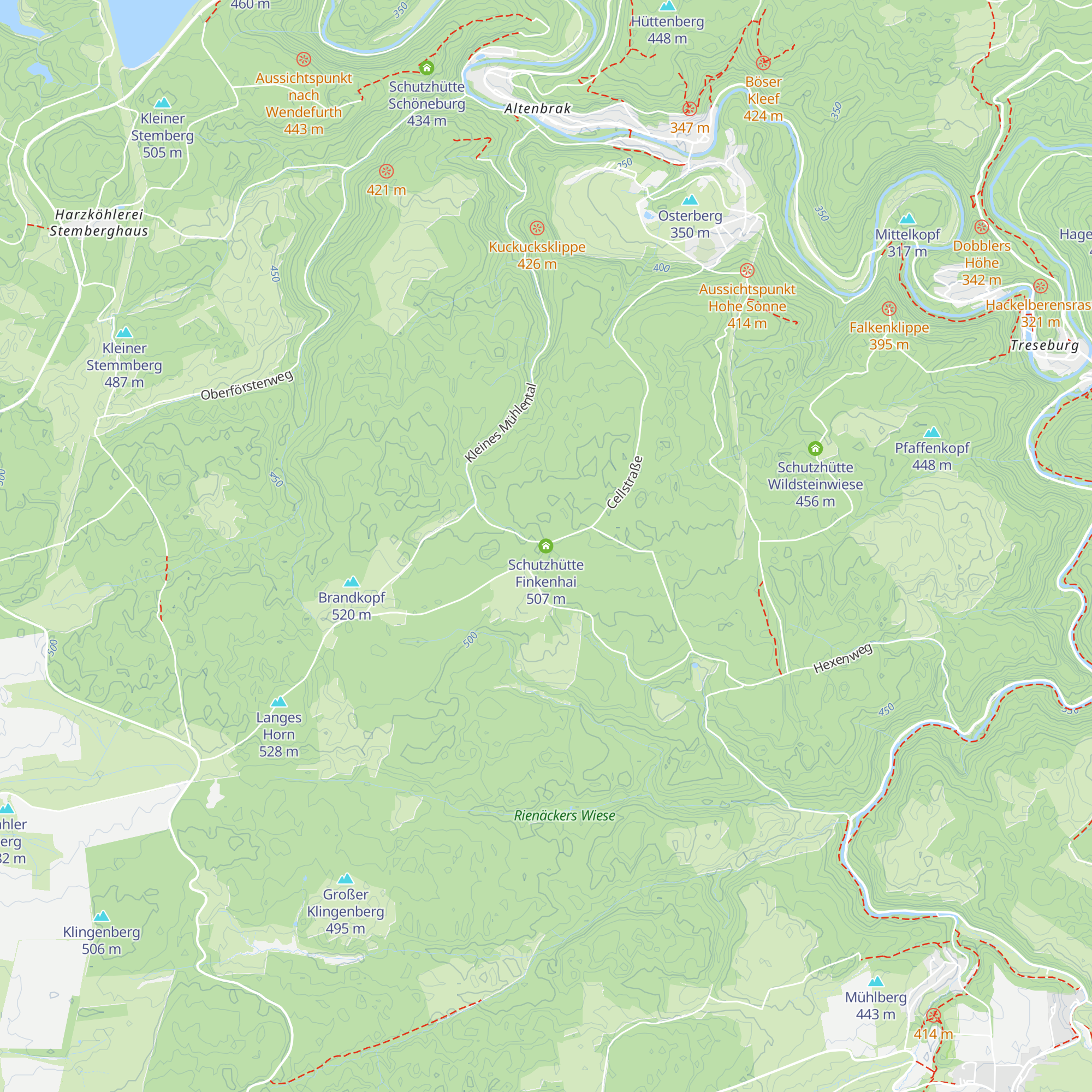 Schutzhütte Finkenhai map