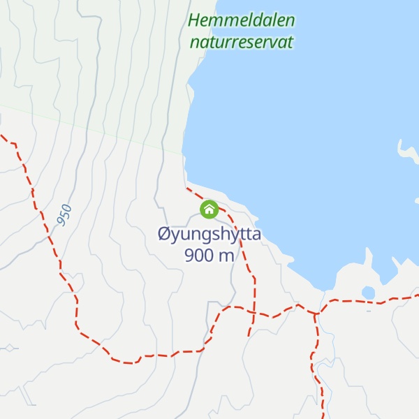 Map of Øyungshytta