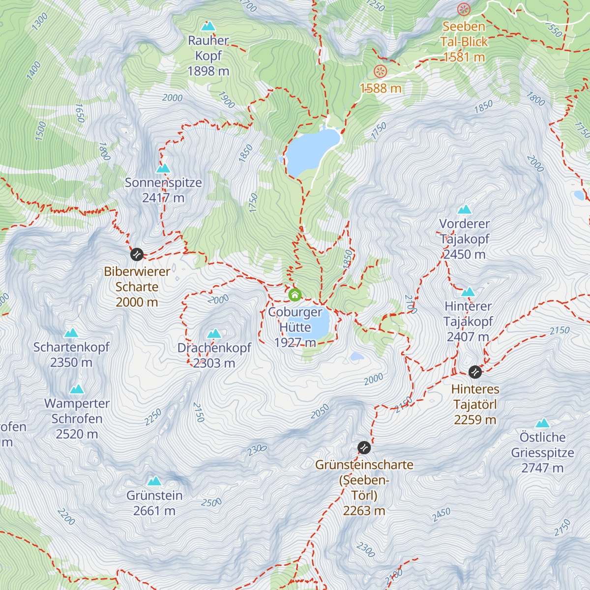 Coburger Hütte map