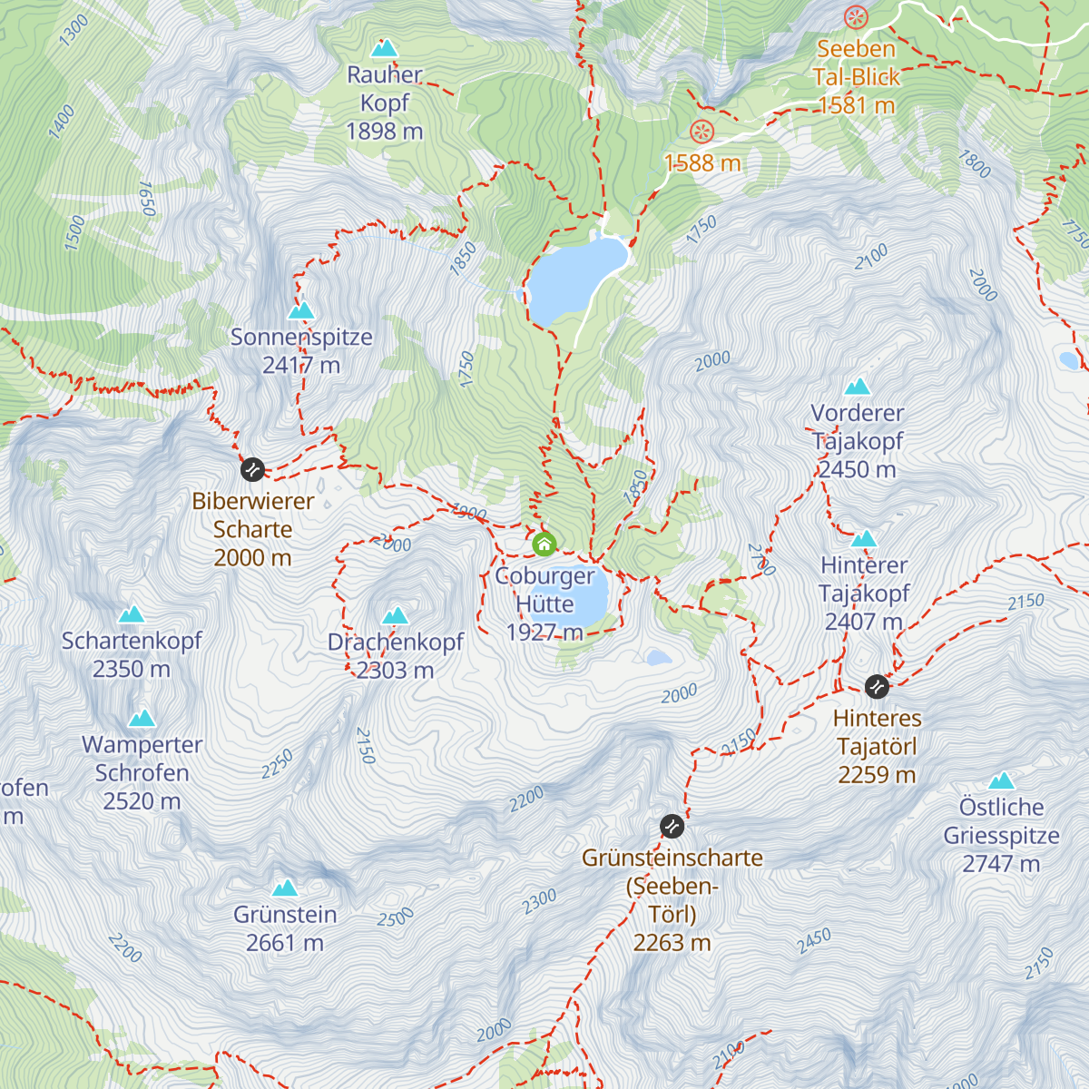 Coburger Hütte map