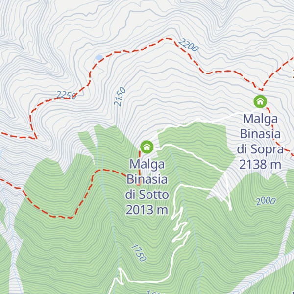 Map of Malga Binasia di Sotto