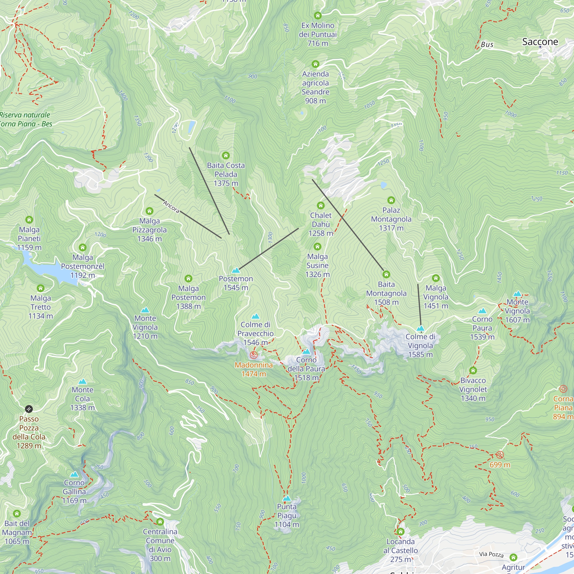 Malga Pravecchio di Sopra map