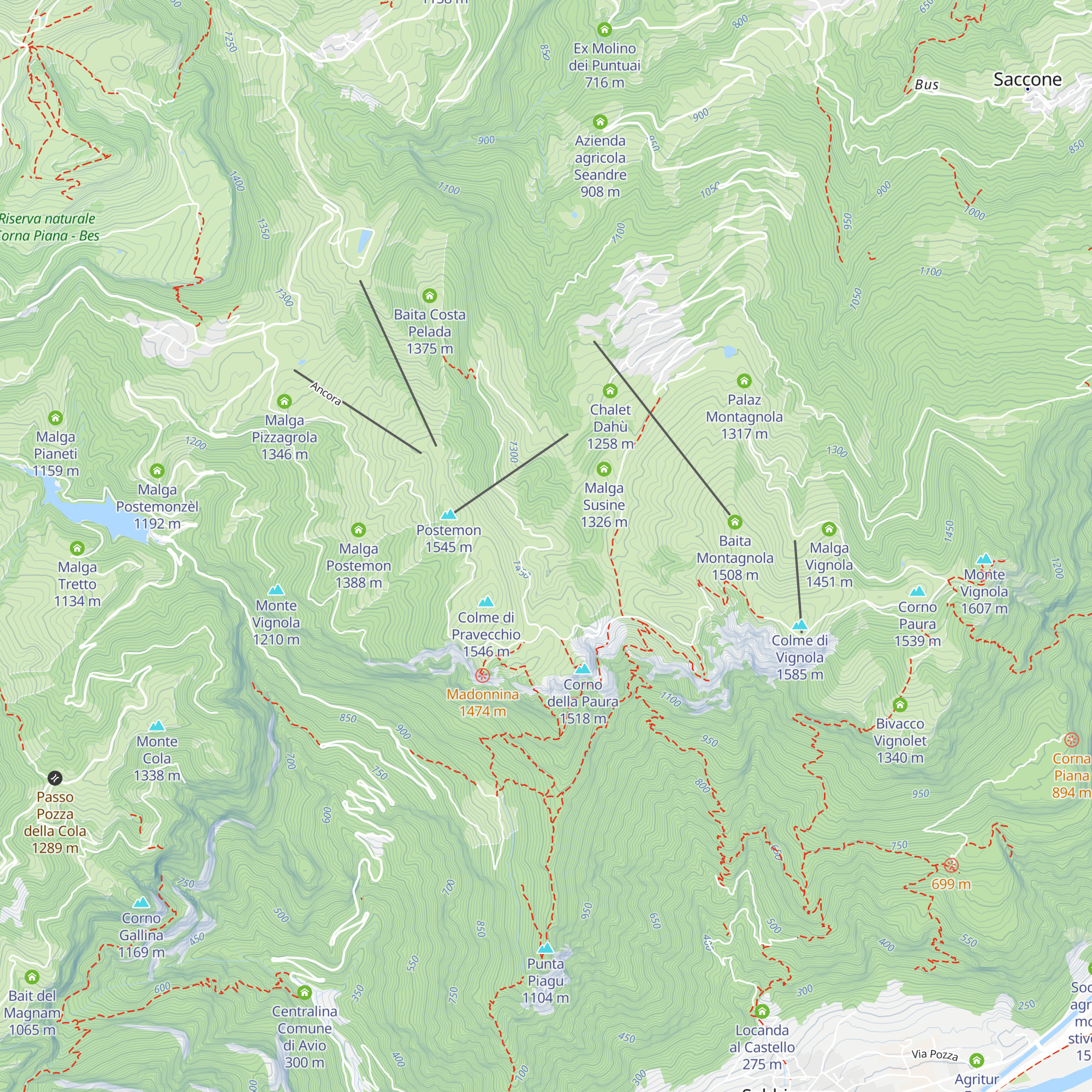 Malga Pravecchio di Sopra map