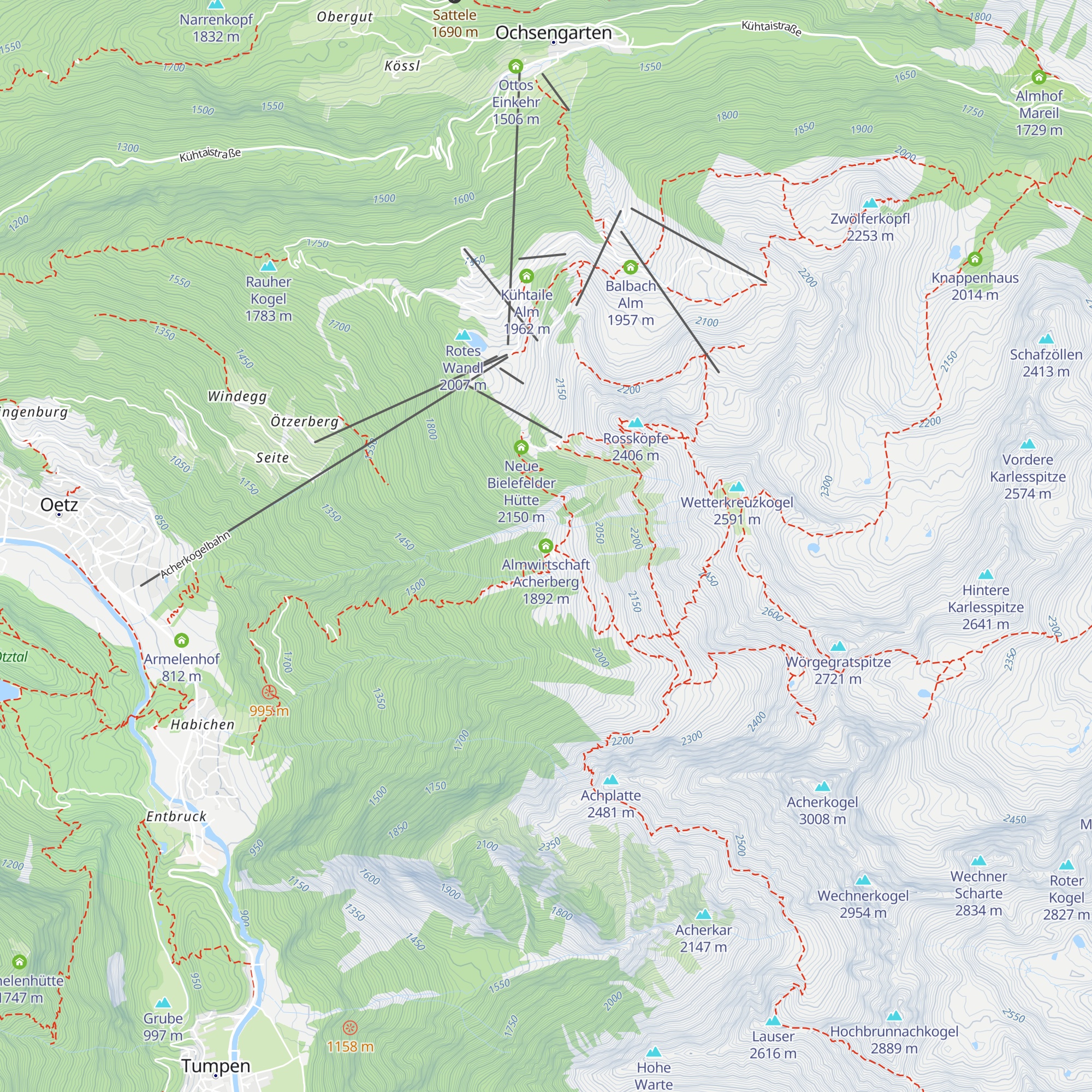 Almwirtschaft Acherberg map