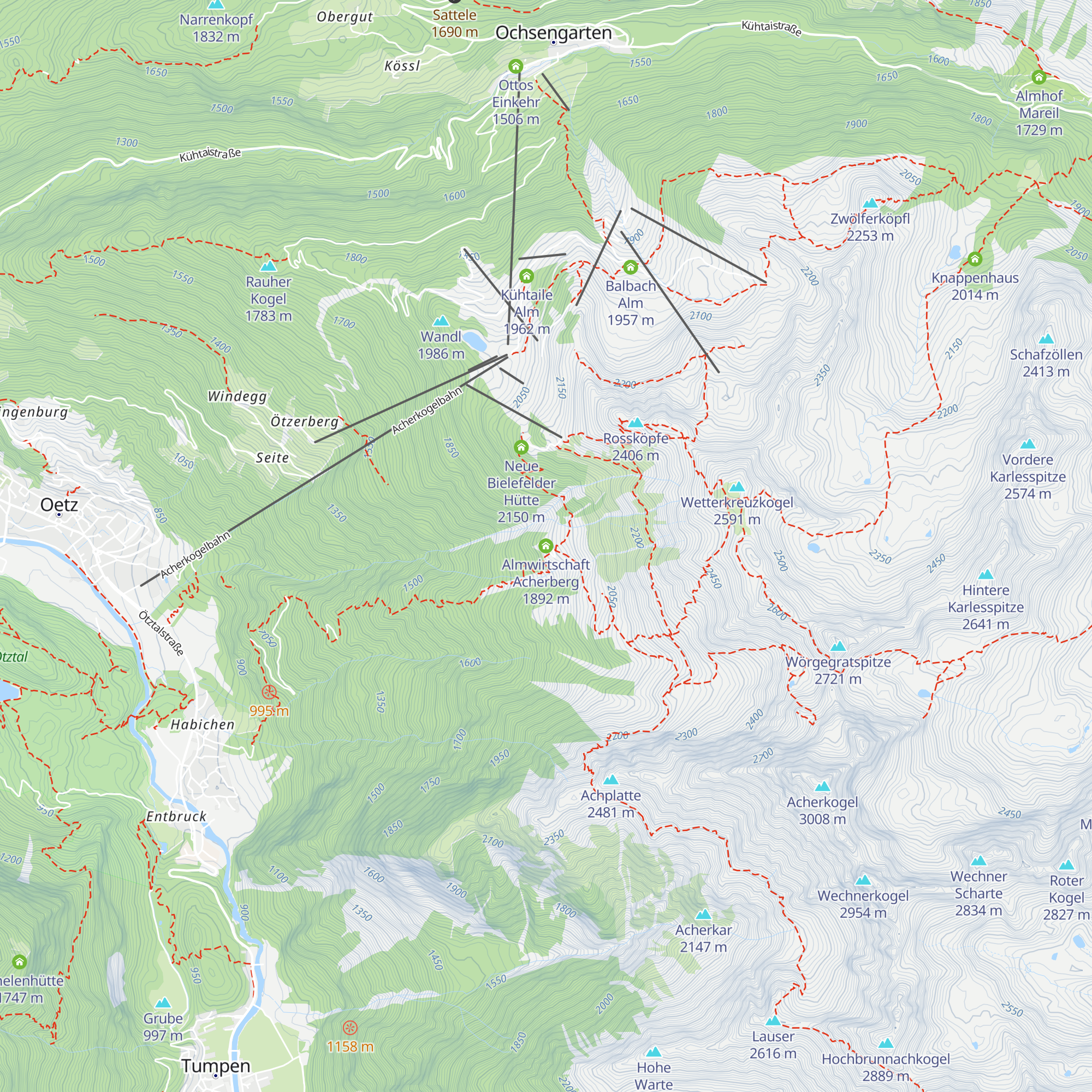 Almwirtschaft Acherberg map