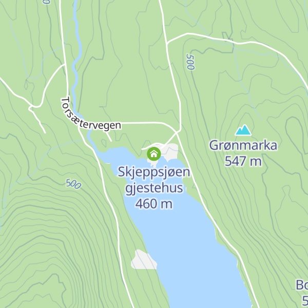 Map of Skjeppsjøen gjestehus