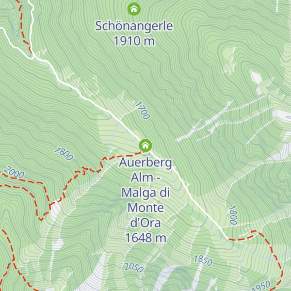 Map of Auerberg Alm - Malga di Monte d'Ora