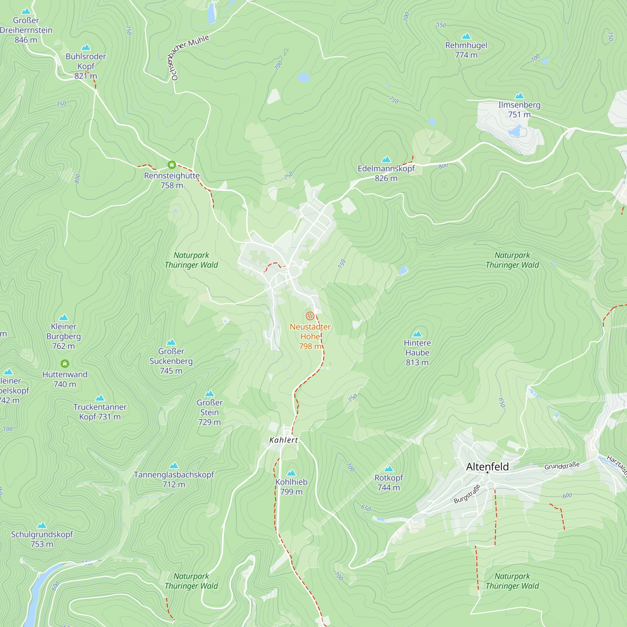 Rennsteig-Hütte map