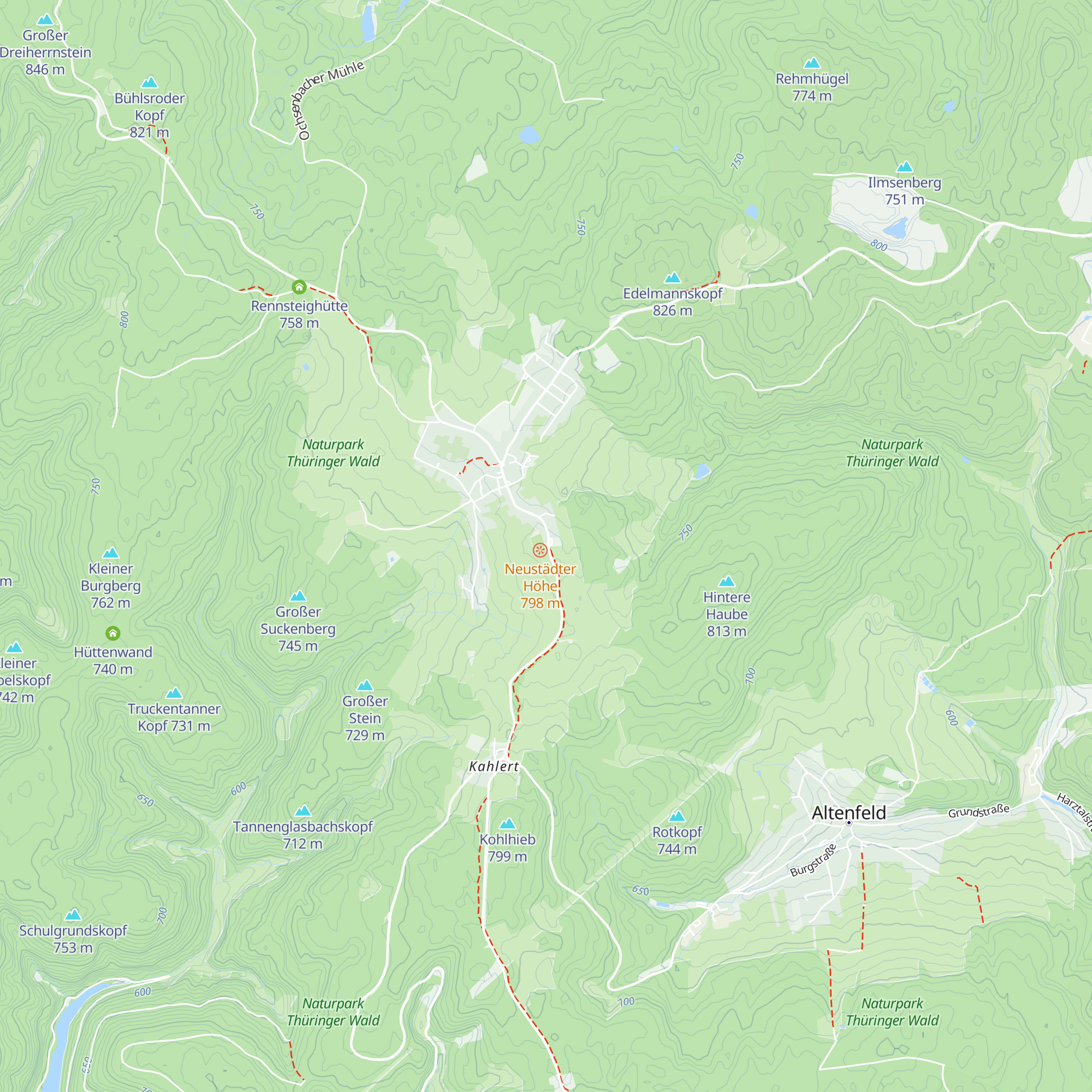 Rennsteig-Hütte map