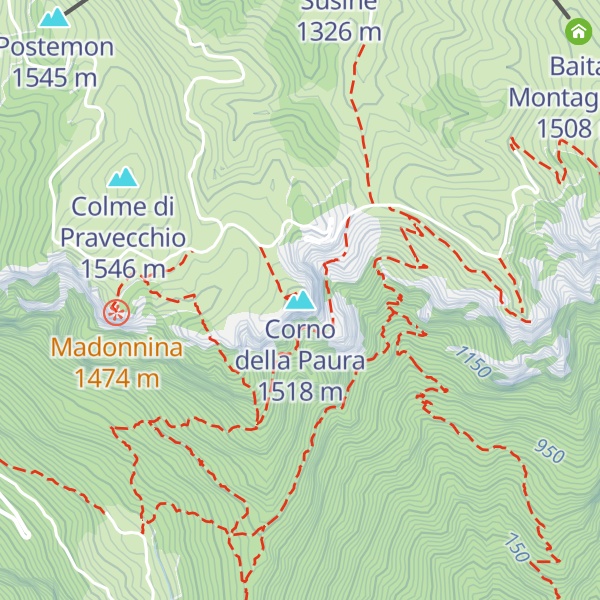 Map of Corno della Paura