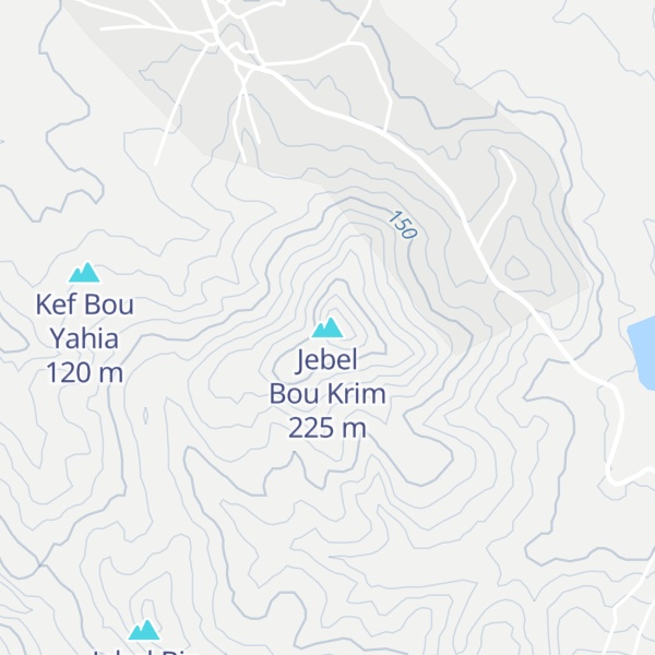 Map of Jebel Bou Krim