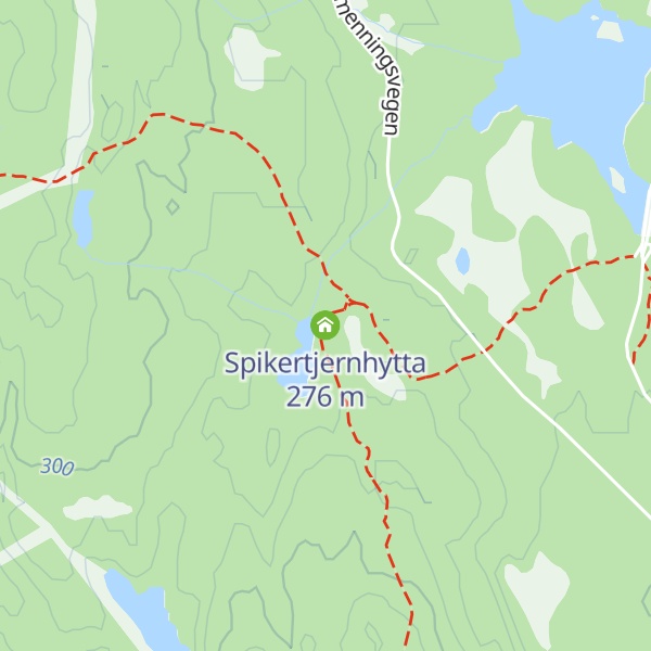 Map of Spikertjernhytta