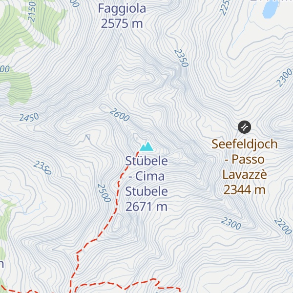 Map of Stübele - Cima Stubele