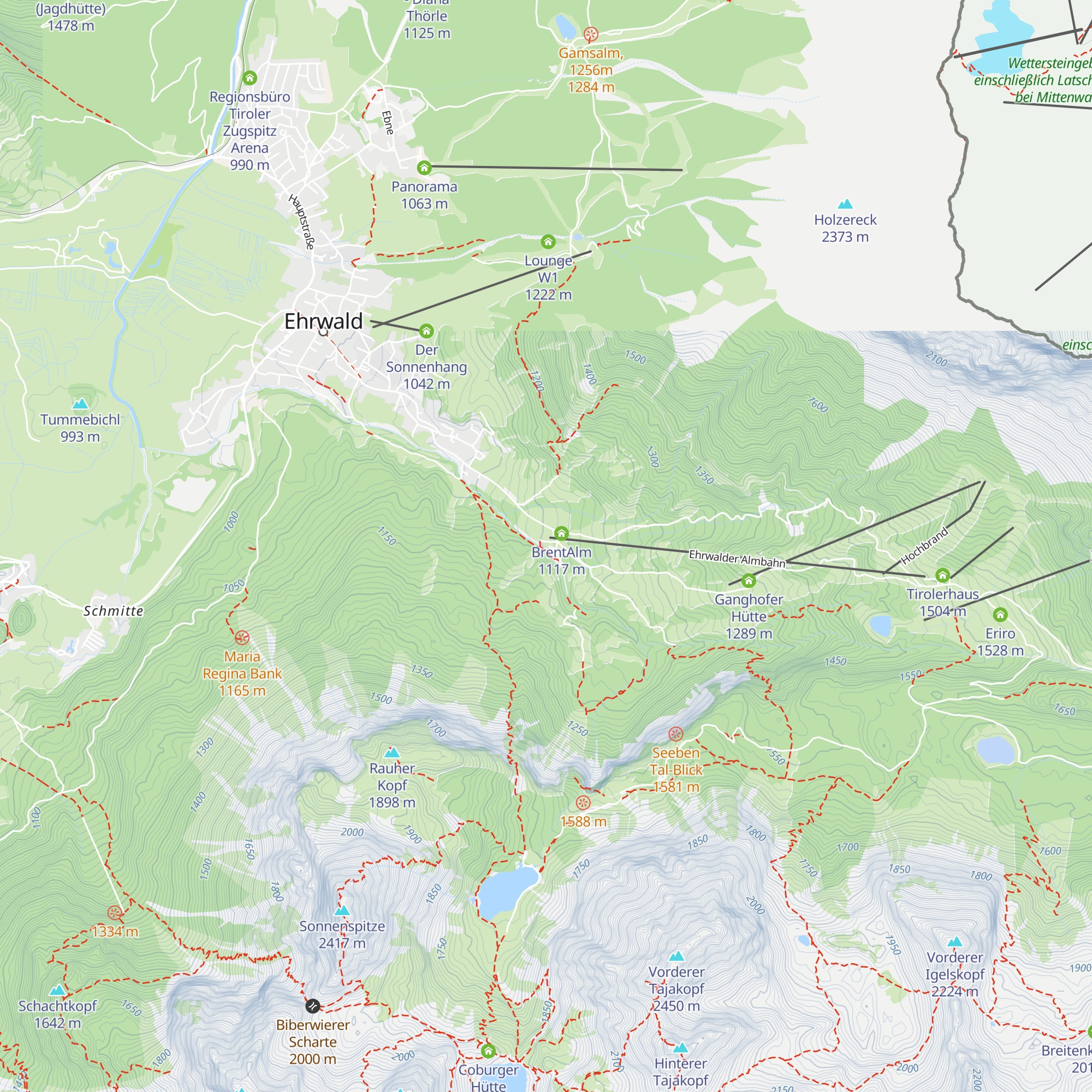 Schneewerk Ehrwalder Alm map
