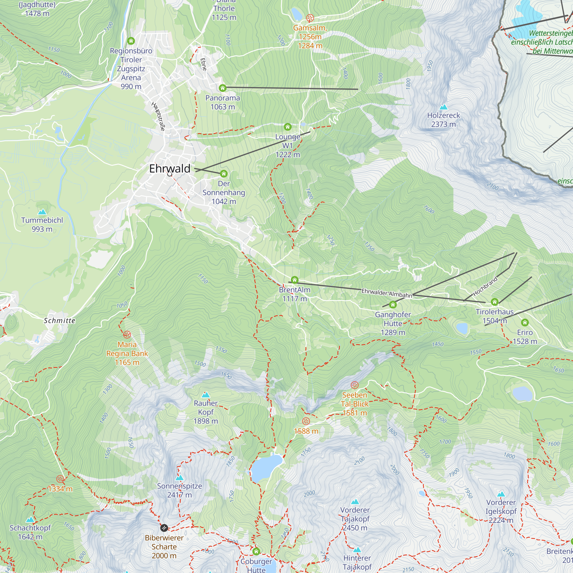 Schneewerk Ehrwalder Alm map