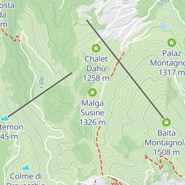 Map of Malga Susine