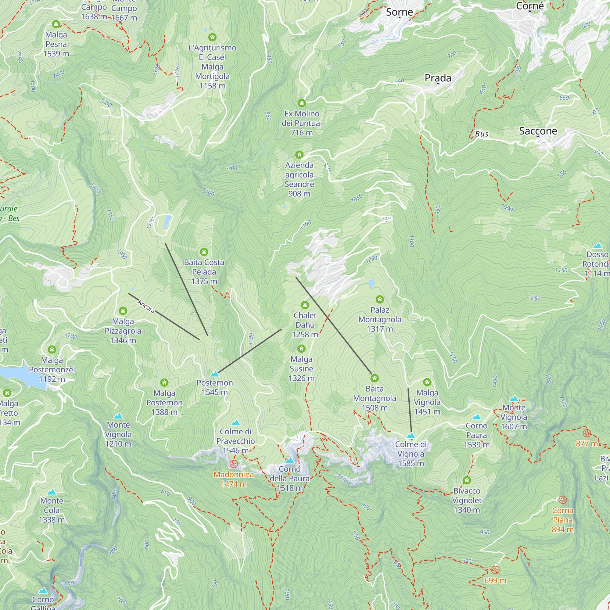 Chalet Dahù map