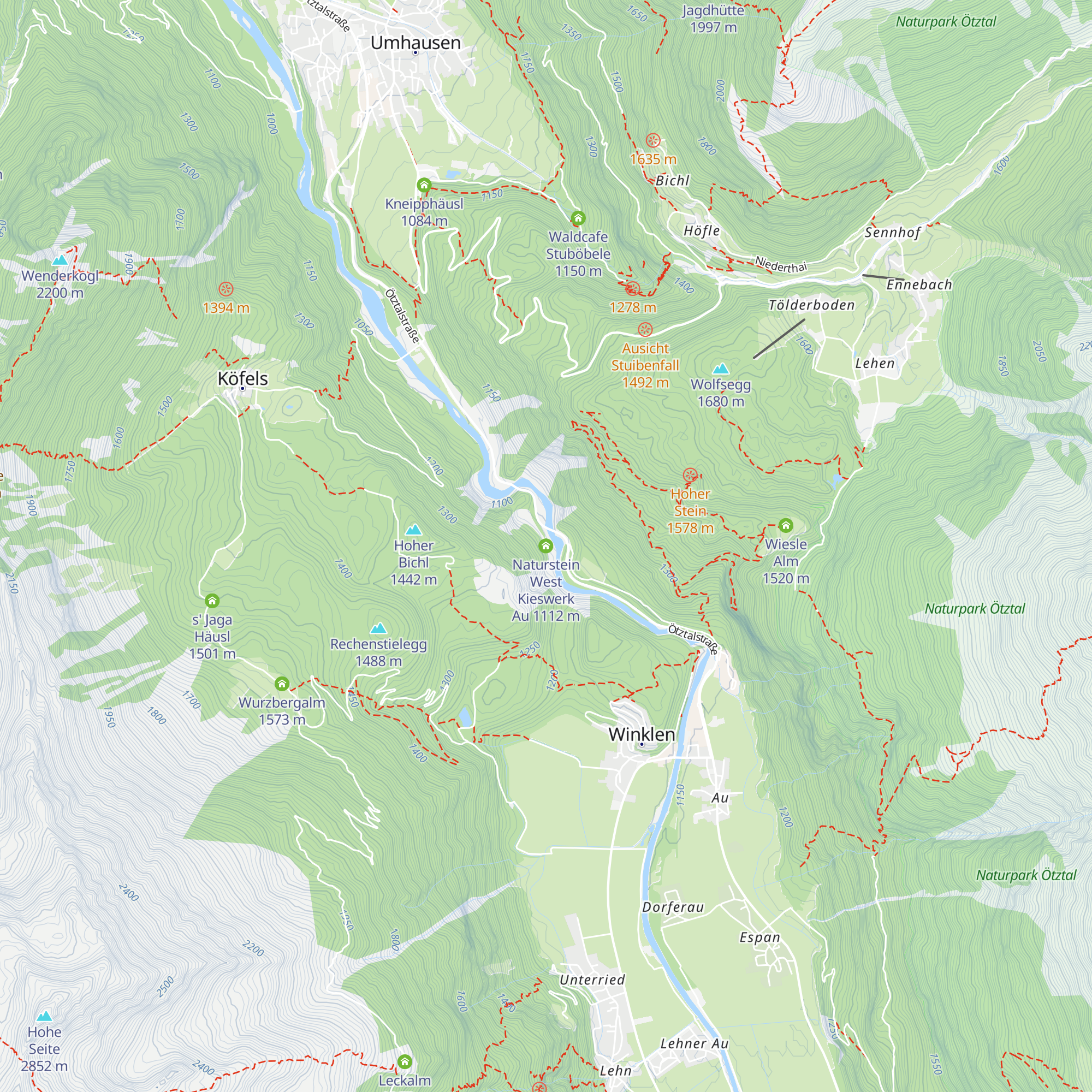 Naturstein West Kieswerk Au map