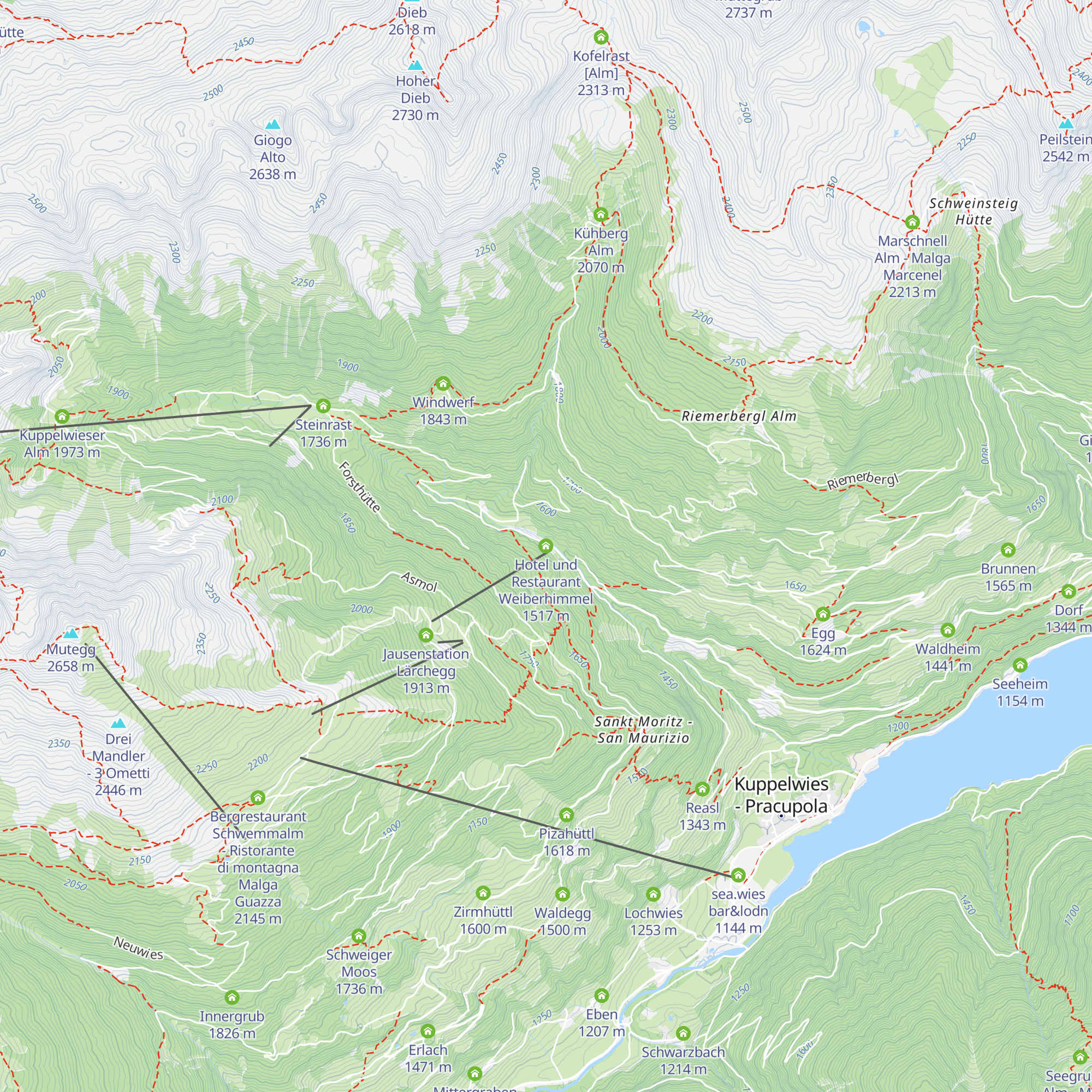Hotel und Restaurant Weiberhimmel map
