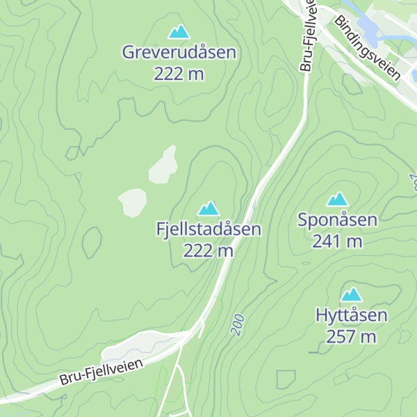 Map of Fjellstadåsen