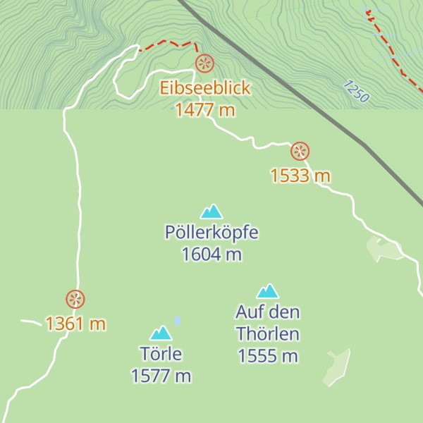 Map of Pöllerköpfe
