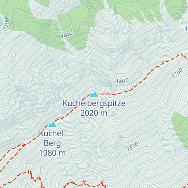 Map of Kuchelbergspitze