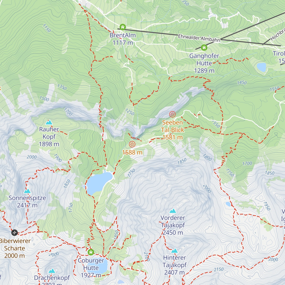 Seeben Alm map